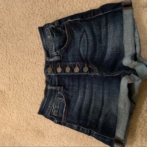 High rise jean shorts